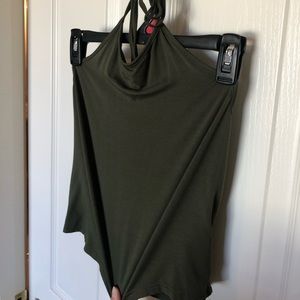 Super stretchy halter crop top